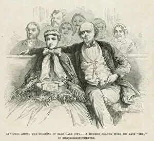 Mormon leader Brigham Young with his latest wife