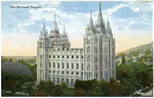 Salt Prints: Mormon Temple, Salt Lake City, Utah, USA