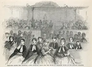Theater Prints: Mormon wives of Brigham Young at the theatre