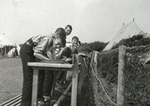 Ablution Gallery: Morning ablutions at a Pembrokeshire scout camp