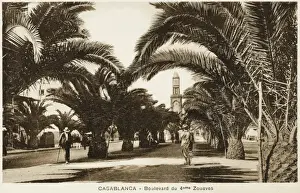 Morocco, Casablanca - Boulevard of the 4th Zouaves