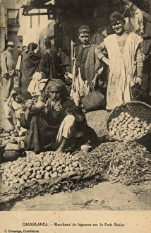 Images Dated 25th August 2017: Morocco - Casablanca - Vegetable seller - Petit Sokko