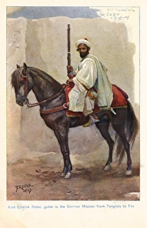 Images Dated 18th March 2011: Morocco - Local Guide on Horseback
