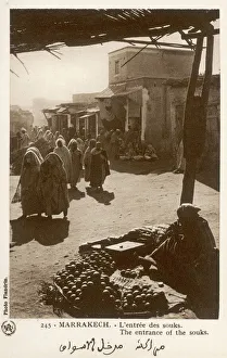 Markets Collection: Morocco - Marrakesh - The Entrance to the Bazaars