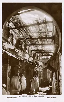 Medina Prints: Morocco - Meknes - The Souk (Covered Market)