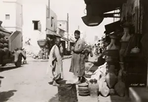 Shopkeeper Prints: Morocco, North West Africa - Pot Shop, Rabat
