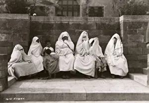 Veils Prints: Morocco, North West Africa - Seated Women, Rabat