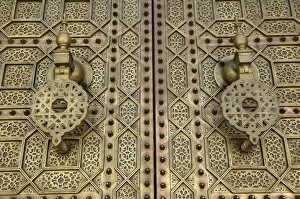 MOROCCO. Rabat. Detail of the doorway of the