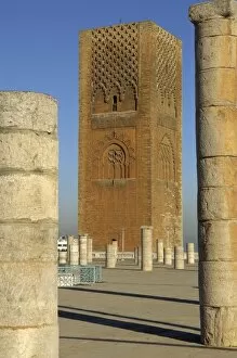 MOROCCO. Rabat. Tour Hassan (1195-1199). Islamic