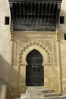 Madrasah Prints: MOROCCO. Sal鮠Entrance gate into the Madrasah