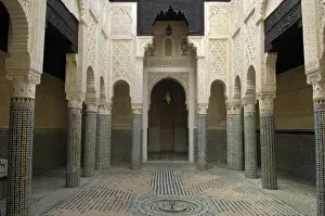 Court Yard Prints: MOROCCO. Sal鮠Madrasah (c. 1341). Islamic art