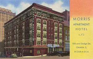 Omaha Prints: Morris Apartment Hotel, 18th and Dodge Sts, Omaha, Nebraska
