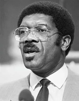 Bill Morris, trade union leader, giving a speech