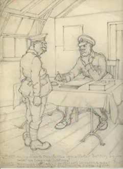 Interview Prints: Mortar Battery Cartoon