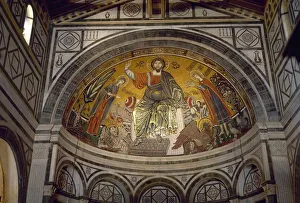Alpha Gallery: Mosaic depicting Christ with the Virgin and Saint Minias. 13