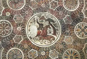 Navarra Prints: Mosaic with hunting scene. 4th c. Roman art