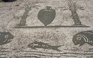 Mosaic of the Square of the Guilds or Corporations. Ostia An