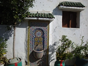 Images Dated 9th February 2012: Mosaic Wall Fountain in Rabat