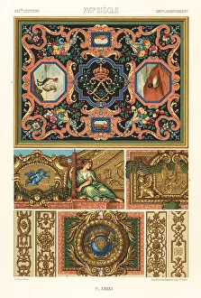 Racinet Prints: Mosaics and paintings, 17th century