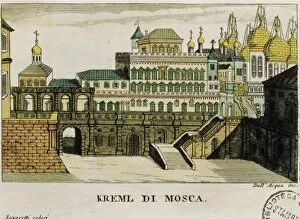 Moscow. Tsars Palace in the Kremlin, 1805. Engraving