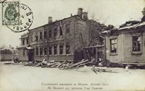 Images Dated 18th April 2011: Moscow Uprising - Damage to buildings