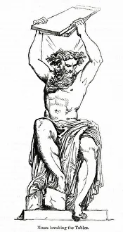 Images Dated 27th June 2019: Moses breaking the Tablets, by Parmigianino
