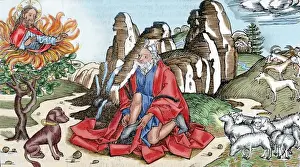 Flock Prints: Moses and the burning bush