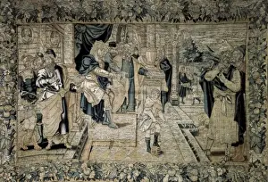 Moses playing with the crown of the pharaoh (16th