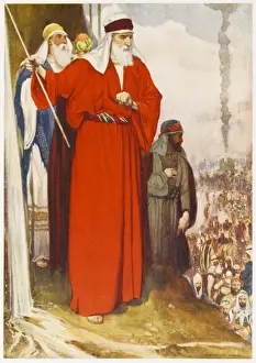 Israelites Prints: Moses Splits Rock