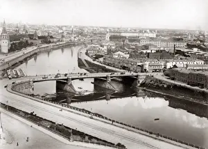 Moskva Prints: Moskva river, Moscow, Russia circa 1890