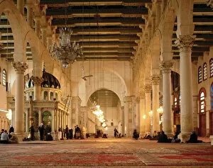 Colonnade Collection: Mosque of Damascus. Prayer Room or haram. Syria