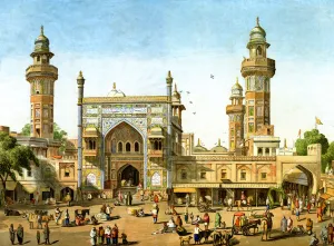 Lahore Prints: Mosque of Wazir Khan, Lahore, India