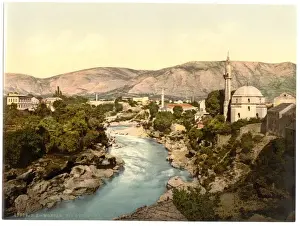 Herzegowina Prints: Mostar, the Narenta, Herzegowina, Austro-Hungary
