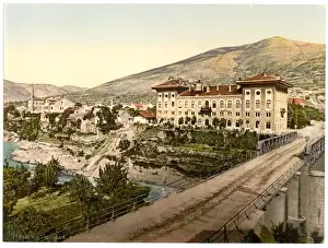 Herzegowina Prints: Mostar, Narenta Hotel, Herzegowina, Austro-Hungary