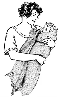 Wraps Prints: Mother and Baby 1927