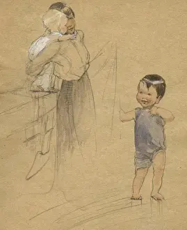 Mother, baby and toddler by Muriel Dawson