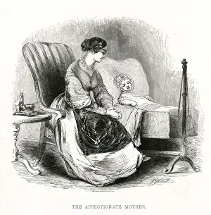 Cradle Prints: Mother and child 1842