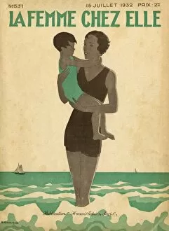 Images Dated 29th July 2011: Mother, Child, Seaside