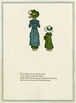 Mother and child, seen from the back