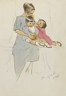 Mother with two children