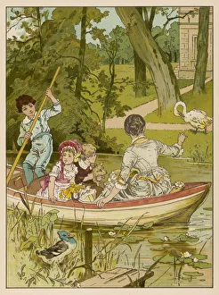 Lily Gallery: Mother and children boating