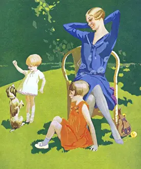 Mother and Children in the Garden, 1928