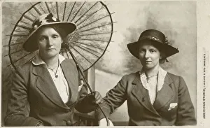 Prop Collection: A Mother and daughter have a duo portrait photograph taken at the American Studio