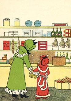 Images Dated 22nd June 2012: Mother and daughter in a shop