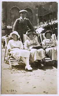 Aunt Collection: Mother, daughter, son and Aunt on the beach, Ramsgate, Kent