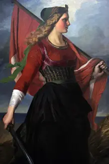 Danish Prints: Mother Denmark, 1851, by Elisabeth Jerichau-Baumann (1819-18