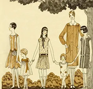Mother and girls fashion 1927