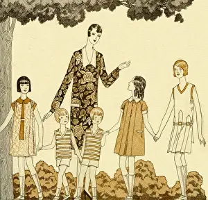 Mother and girls fashion 1927