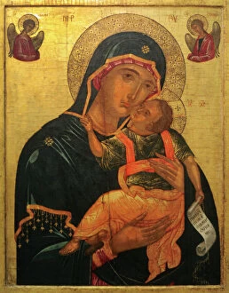 Painter Collection: Mother of God (Glykophilousa). Crete, 15th-16th century. Nati