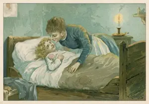 Mother Kisses Girl Night